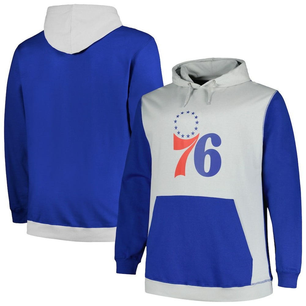 Philadelphia 76ers Big & Tall Primary Arctic Pullover Hoodie Royal/Silver