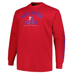 Philadelphia 76ers Big & Tall Short Sleeve & Long Sleeve T-Shirt Set Royal/Red