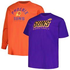 Phoenix Suns Big & Tall Short Sleeve & Long Sleeve T-Shirt Set Purple/Orange