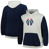 Washington Wizards Big & Tall Primary Arctic Pullover Hoodie Navy/Silver
