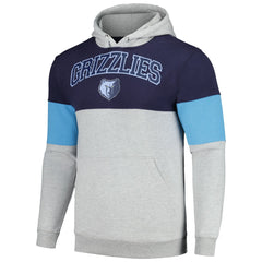 Memphis Grizzlies Contrast Pieced Pullover Hoodie Navy
