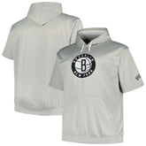 Brooklyn Nets Big & Tall Logo Pullover Hoodie Silver