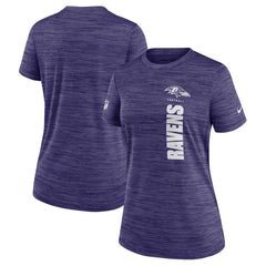 Baltimore Ravens Women's Sideline Velocity Dri-FIT T-Shirt Purple