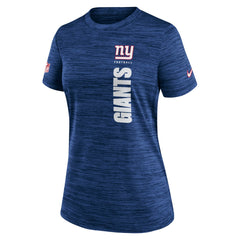 New York Giants Women's Sideline Velocity Dri-FIT T-Shirt Royal