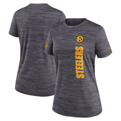 Pittsburgh Steelers Women's Sideline Velocity Dri-FIT T-Shirt Charcoal