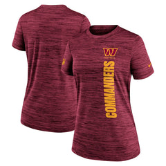 Washington Commanders Women's Sideline Velocity Dri-FIT T-Shirt Burgundy