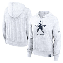 Dallas Cowboys Women's Gym Vintage Logo Pullover Hoodie White