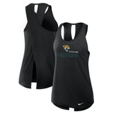 Jacksonville Jaguars Women's Open-Back Crisscross Dri-FIT Tank Top Black