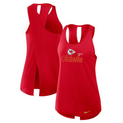 Kansas City Chiefs Women's Open-Back Crisscross Dri-FIT Tank Top Red