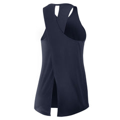 Tennessee Titans Women's Open-Back Crisscross Dri-FIT Tank Top Navy