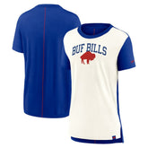 Buffalo Bills Women's Wordmark Tri-Blend T-Shirt Cream/Royal