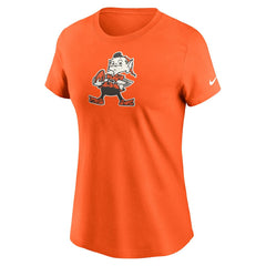 Cleveland Browns Women's Throwback Primary Logo T-Shirt Orange