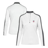 USMNT Levelwear Women's Quarter-Zip Pullover Top White