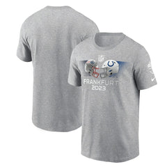 New England Patriots vs. Indianapolis Colts 2023 Frankfurt Game Essential T-Shirt Heather Gray