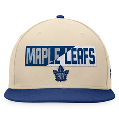 NHL Toronto Maple Leafs Fanatics Goalaso Snapback Hat - Cream/Blue