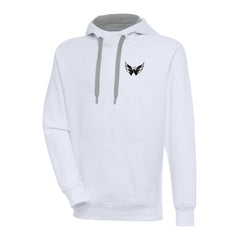 NHL Washington Capitals Antigua Metallic Logo Victory Pullover Hoodie - White