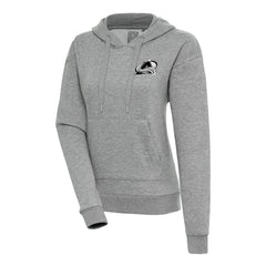 NHL Colorado Avalanche Antigua Women's Metallic Logo Victory Pullover Hoodie - Heather Gray