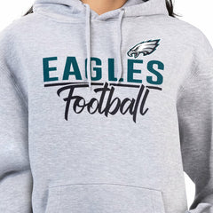 Philadelphia Eagles G-III 4Her by Carl Banks Women's Graphic Fleece Pullover Hoodie Heather Gray