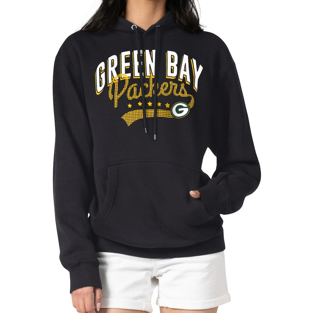 Green Bay Packers G-III 4Her by Carl Banks Women's Filigree Logo Pullover Hoodie – Black