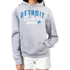 Detroit Lions G-III 4Her by Carl Banks Women's Filigree Logo Pullover Hoodie – Heather Gray