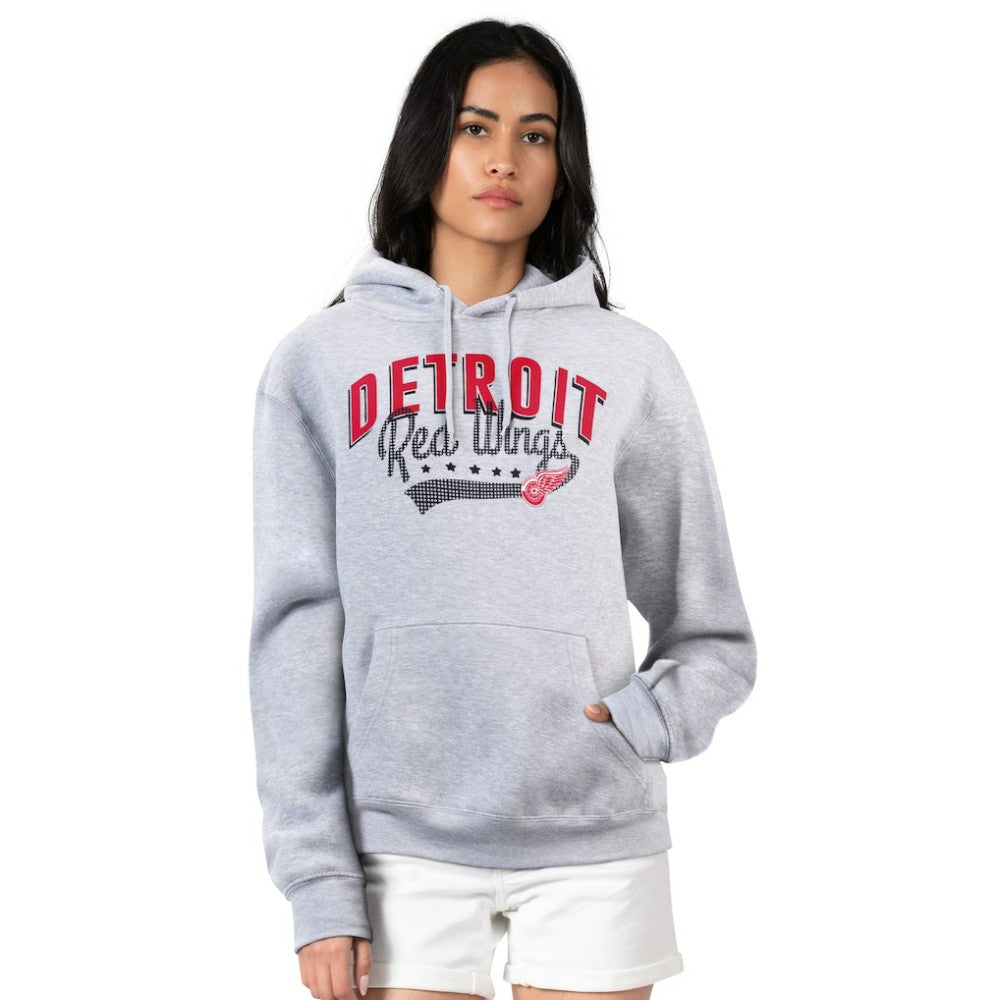 NHL Detroit Red Wings G-III 4Her by Carl Banks Women's Filigree Logo Pullover Hoodie – Gray