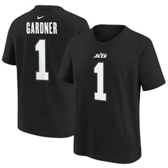 Ahmad Sauce Gardner New York Jets Youth Player Name & Number T-Shirt Black