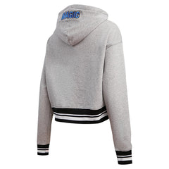 Orlando Magic Pro Standard Women's Script Tail Cropped Pullover Hoodie Heather Gray