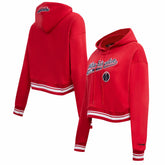 Washington Wizards Pro Standard Women's Script Tail Cropped Pullover Hoodie Red
