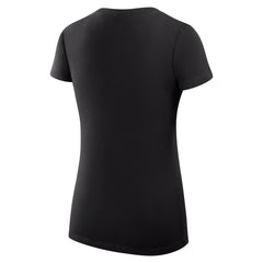 Los Angeles Lakers G-III 4Her by Carl Banks Women's Super-Slim Fit Lightweight Filigree Logo V-Neck T-Shirt Black