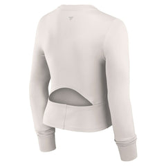 New Orleans Saints Women's Studio Fitted Long Sleeve Gym Top White