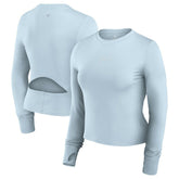 Buffalo Bills Women's Studio Fitted Long Sleeve Gym Top Light Blue