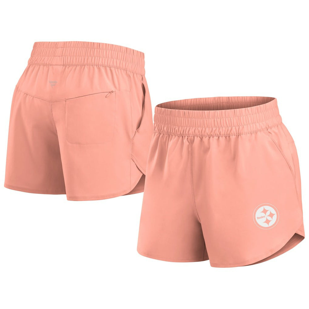 Pittsburgh Steelers Women's Front Office Woven Shorts Coral