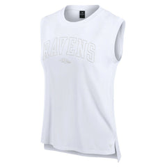 Baltimore Ravens Women's Studio Gym Tank Top White