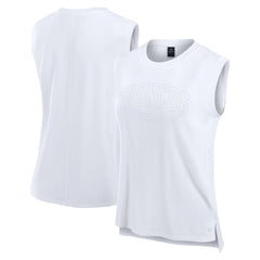 Denver Broncos Women's Studio Gym Tank Top White