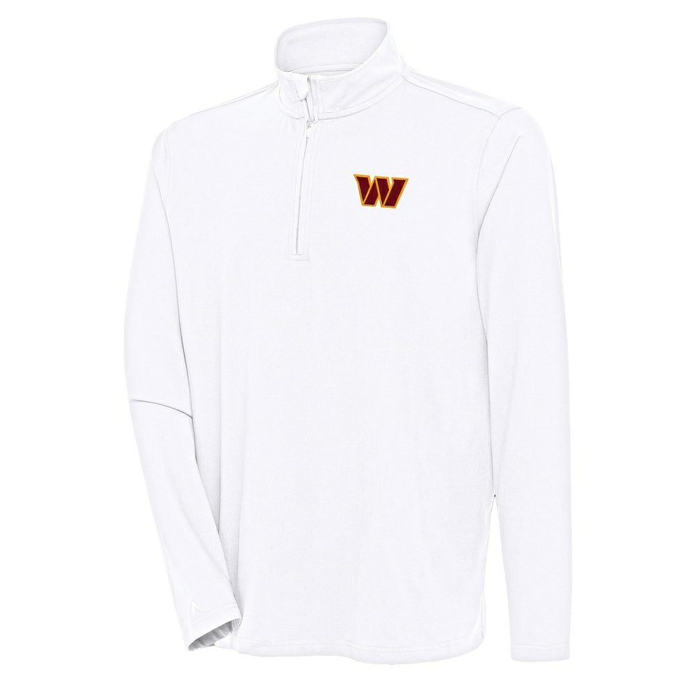 Washington Commanders Antigua Hunk Quarter-Zip Pullover Top White