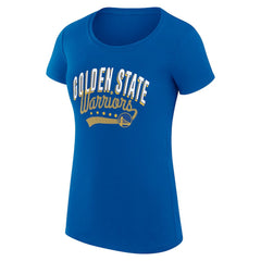 Golden State Warriors G-III 4Her by Carl Banks Women's Super-Slim Fit Lightweight Filigree Logo T-Shirt - Royal
