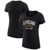 Cleveland Cavaliers G-III 4Her by Carl Banks Women's Super-Slim Fit Lightweight Filigree Logo T-Shirt - Black