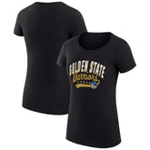 Golden State Warriors G-III 4Her by Carl Banks Women's Super-Slim Fit Lightweight Filigree Logo T-Shirt - Black
