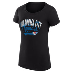Oklahoma City Thunder G-III 4Her by Carl Banks Women's Super-Slim Fit Lightweight Filigree Logo T-Shirt - Black