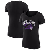 Sacramento Kings G-III 4Her by Carl Banks Women's Super-Slim Fit Lightweight Filigree Logo T-Shirt - Black