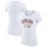 Cleveland Cavaliers G-III 4Her by Carl Banks Women's Super-Slim Fit Lightweight Filigree Logo T-Shirt - White