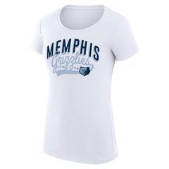 Memphis Grizzlies G-III 4Her by Carl Banks Women's Super-Slim Fit Lightweight Filigree Logo T-Shirt - White