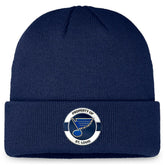 NHL St. Louis Blues Fanatics Authentic Pro Training Camp Cuffed Knit Hat - Navy