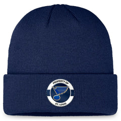 NHL St. Louis Blues Fanatics Authentic Pro Training Camp Cuffed Knit Hat - Navy