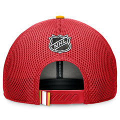 NHL Calgary Flames Fanatics 2024 NHL Draft On Stage Trucker Adjustable Hat - Red