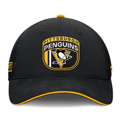 NHL Pittsburgh Penguins Fanatics 2024 NHL Draft On Stage Trucker Adjustable Hat - Black