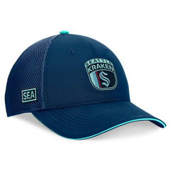 NHL Seattle Kraken Fanatics 2024 NHL Draft On Stage Trucker Adjustable Hat - Deep Sea Blue