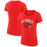 NHL Detroit Red Wings G-III 4Her by Carl Banks Women's Super-Slim Fit Lightweight Filigree Logo T-Shirt – Red