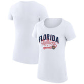 NHL Florida Panthers G-III 4Her by Carl Banks Women's Super-Slim Fit Lightweight Filigree Logo T-Shirt – White