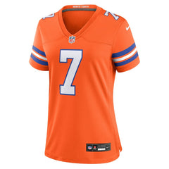NFL John Elway Denver Broncos Women's Mile High Collection 1977 Throwback Player Game Jersey - Orange